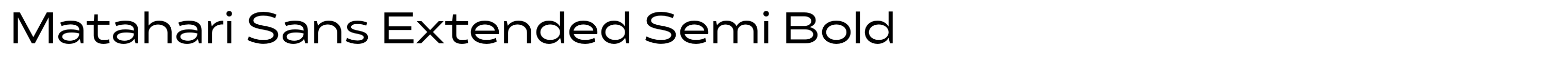 Matahari Sans Extended Semi Bold